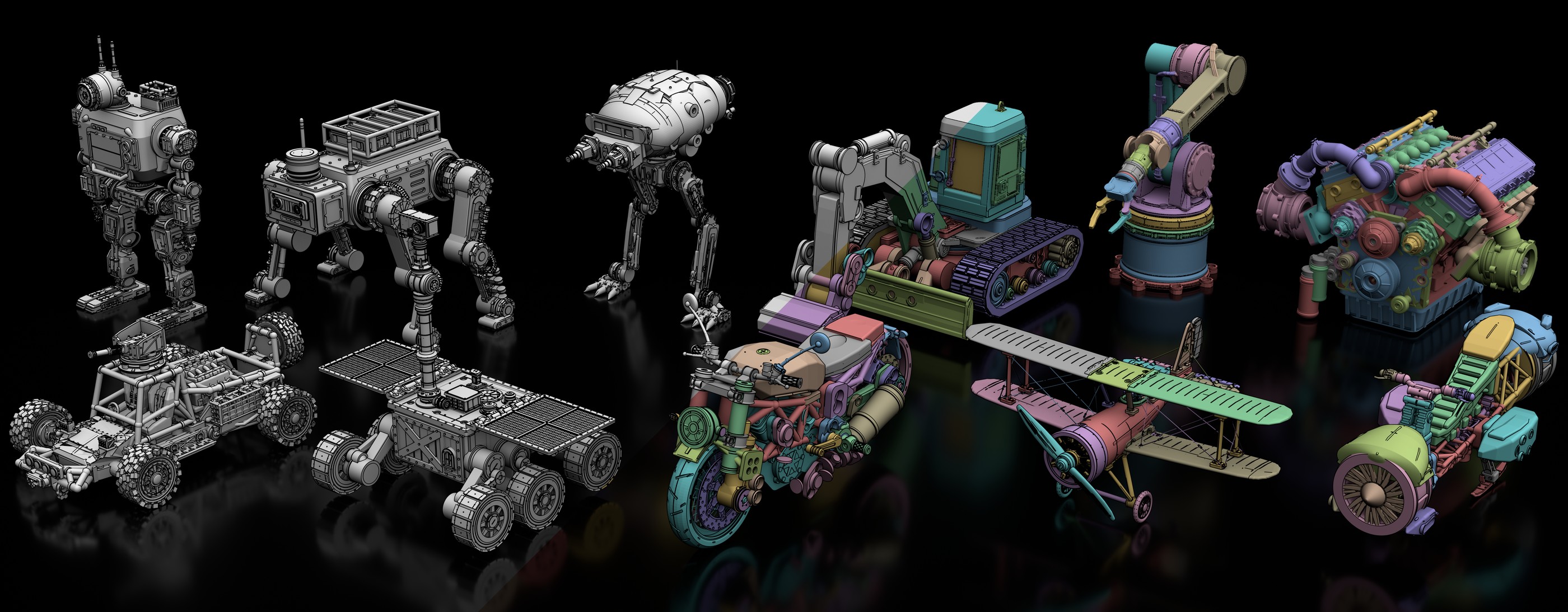 Procedura generated 3D models with editable part structures